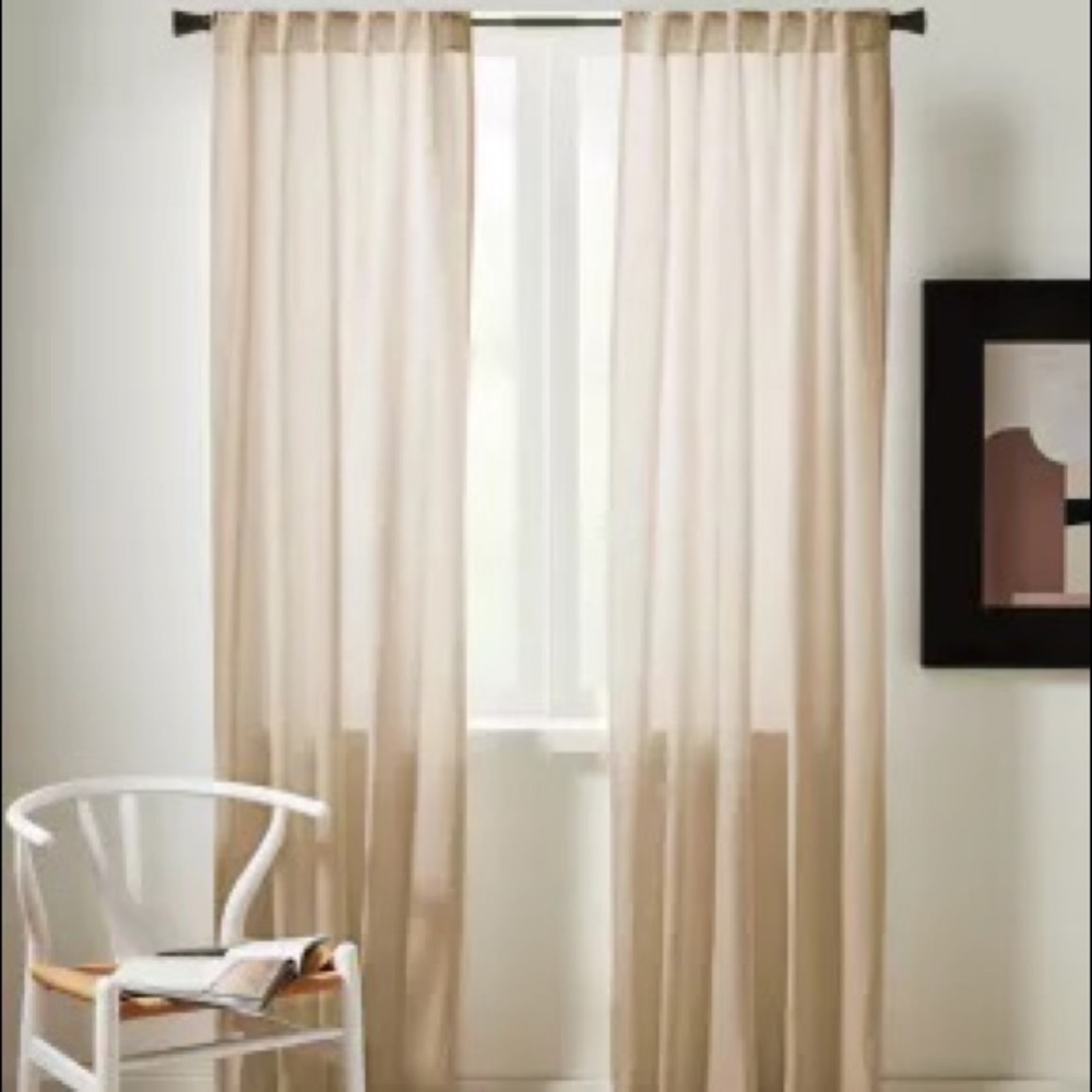 LAST CHANCE 2 Target Room Essentials Tan Herringbone Chevron Curtains Drapes 84”